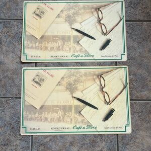 Cafe de Flore placemats